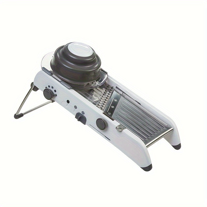 Premium Stainless Steel Vegetable Chopper 1pc Manual Food Processor with Curved Blades