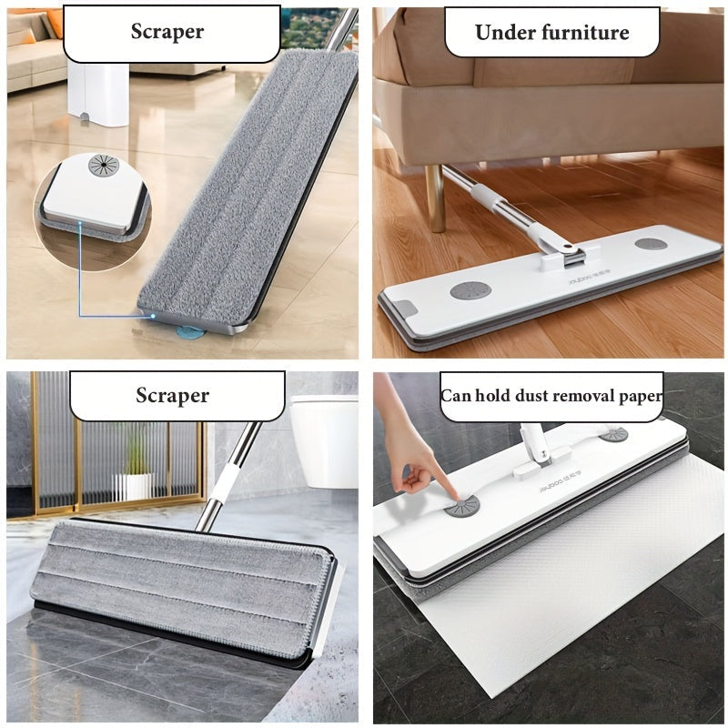 Avtomobil va shisha tozalash uchun aylanadigan boshli uzun pole mop va kova to'plami