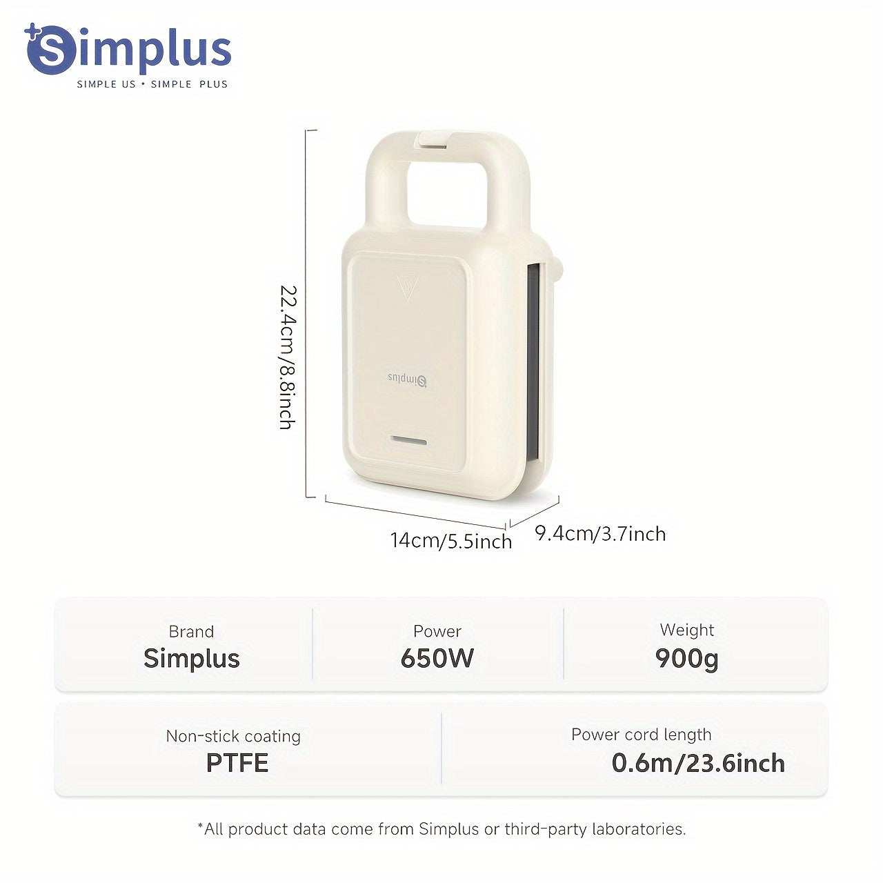 650W ikki tomonlama sendvich tayyorlagich, yopishmaydigan aluminiy, ko‘p maqsadli pishirish, 220-240V