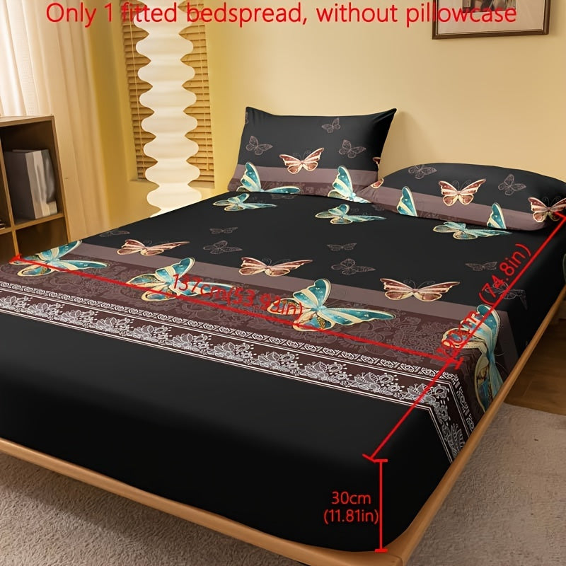 Floral Print Fitted Sheet Soft Comfortable Bedding Deep Pocket Mattress Protector