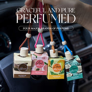 Long-Lasting Car Air Freshener with Essential Oil in Glass Pendant for Vehicle Interior