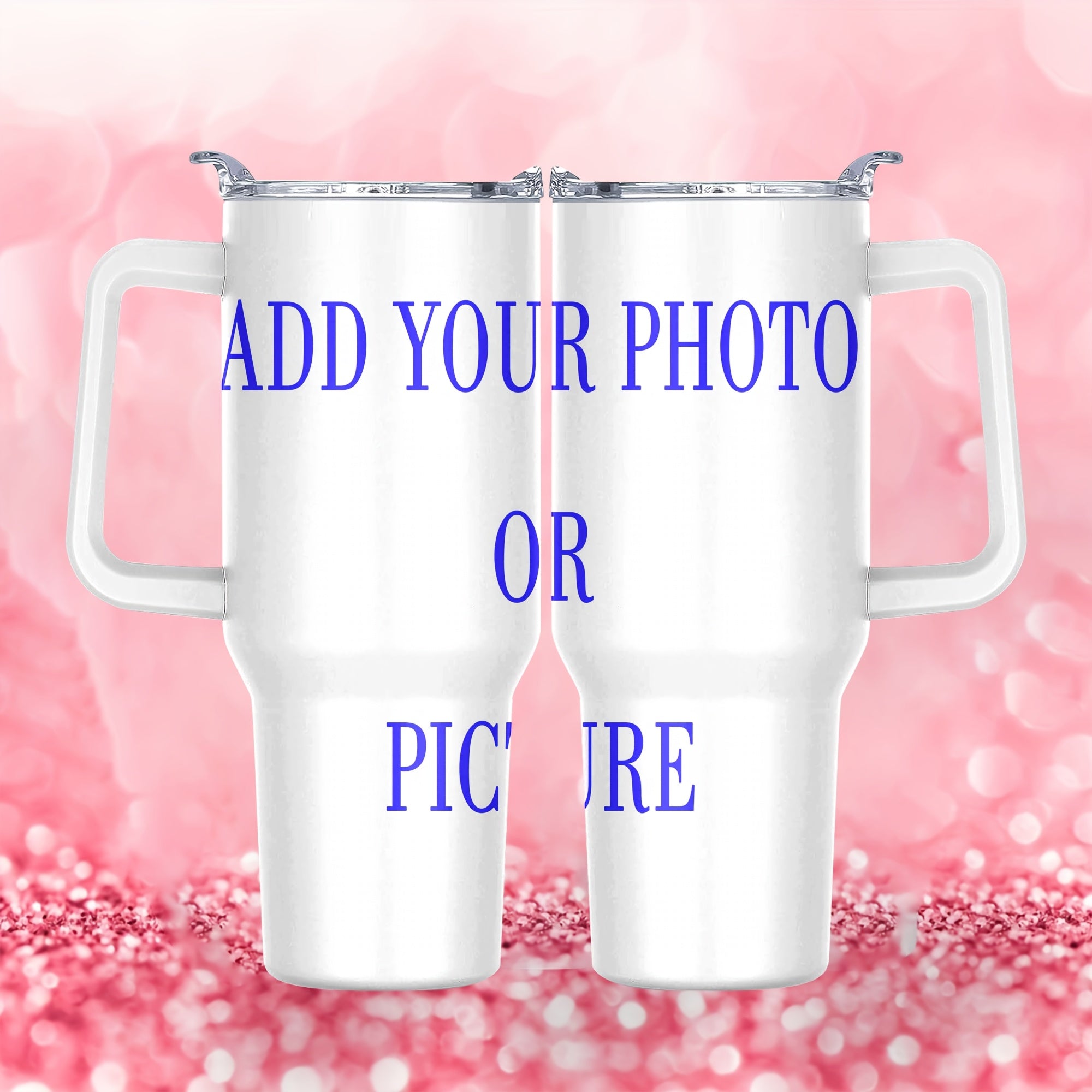 40oz Stainless Steel Travel Mug with Lid Custom Photo Insulated Coffee Cup Gift