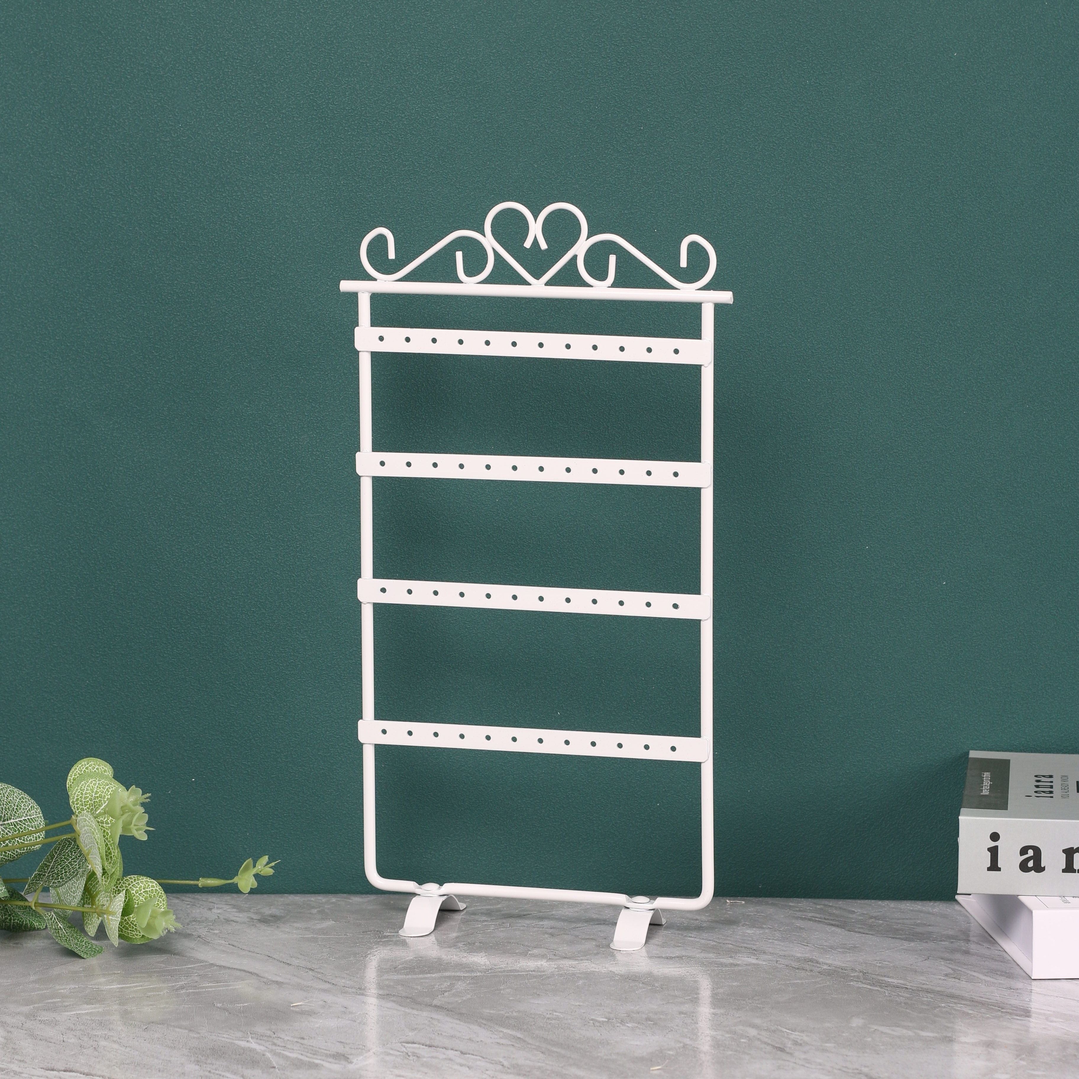 Exhibidor de joyería de arte en hierro para almacenamiento y organización de pendientes 16.5cm 30cm