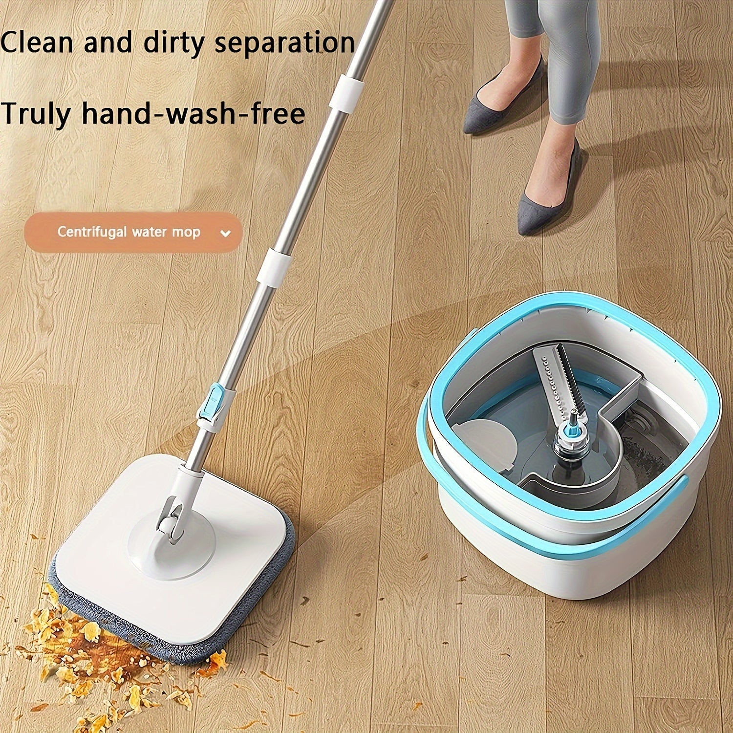 All-in-One Floor Cleaning Kit with Microfiber Mop and Bucket for Home and Kitchen