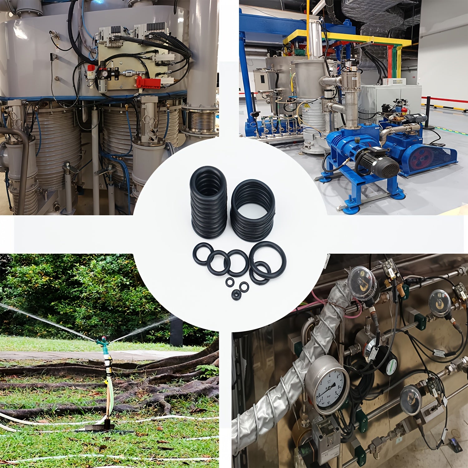 990pcs Nitrile Rubber O-Ring Kits 70A Hardness for High-Pressure Sealing