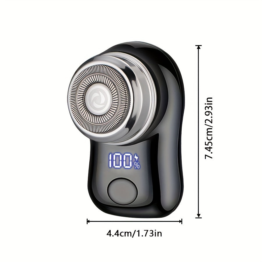 Men's Electric Shaver USB Rechargeable with Digital Display Compact Portable for Travel