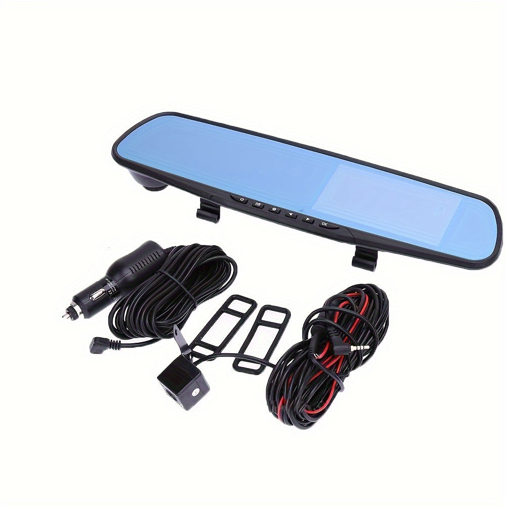 2024 Car Rearview Mirror with Dual Camera HD Night Vision Parking Monitoring