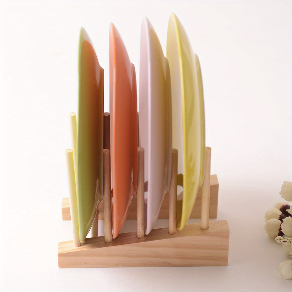 Yapon uslubidagi qattiq yog'och idish va idish quritish tokchasi, minimalist kitob javoni va chashka ushlagich, yog'ochli choy pirogi tokchasi, oshxona va o'qish joylari uchun qulay saqlash yechimi, joyni maksimal darajada foydalanish uchun nafis dizayn.