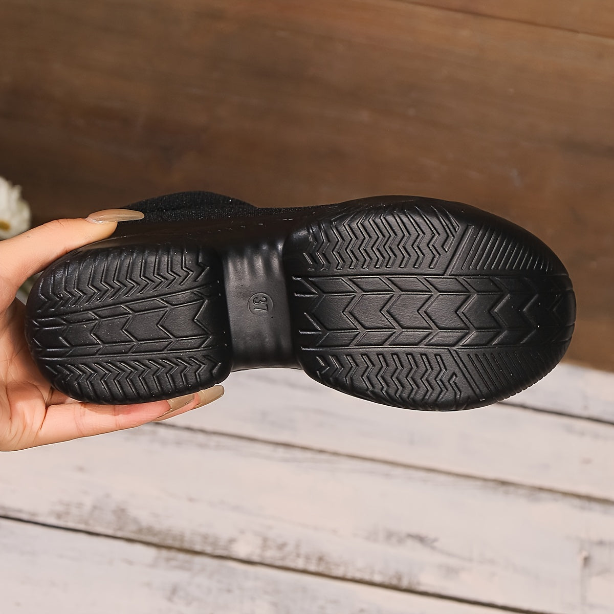 Women's Knitted Sneakers Breathable Low-Top Platform Mesh Shoes