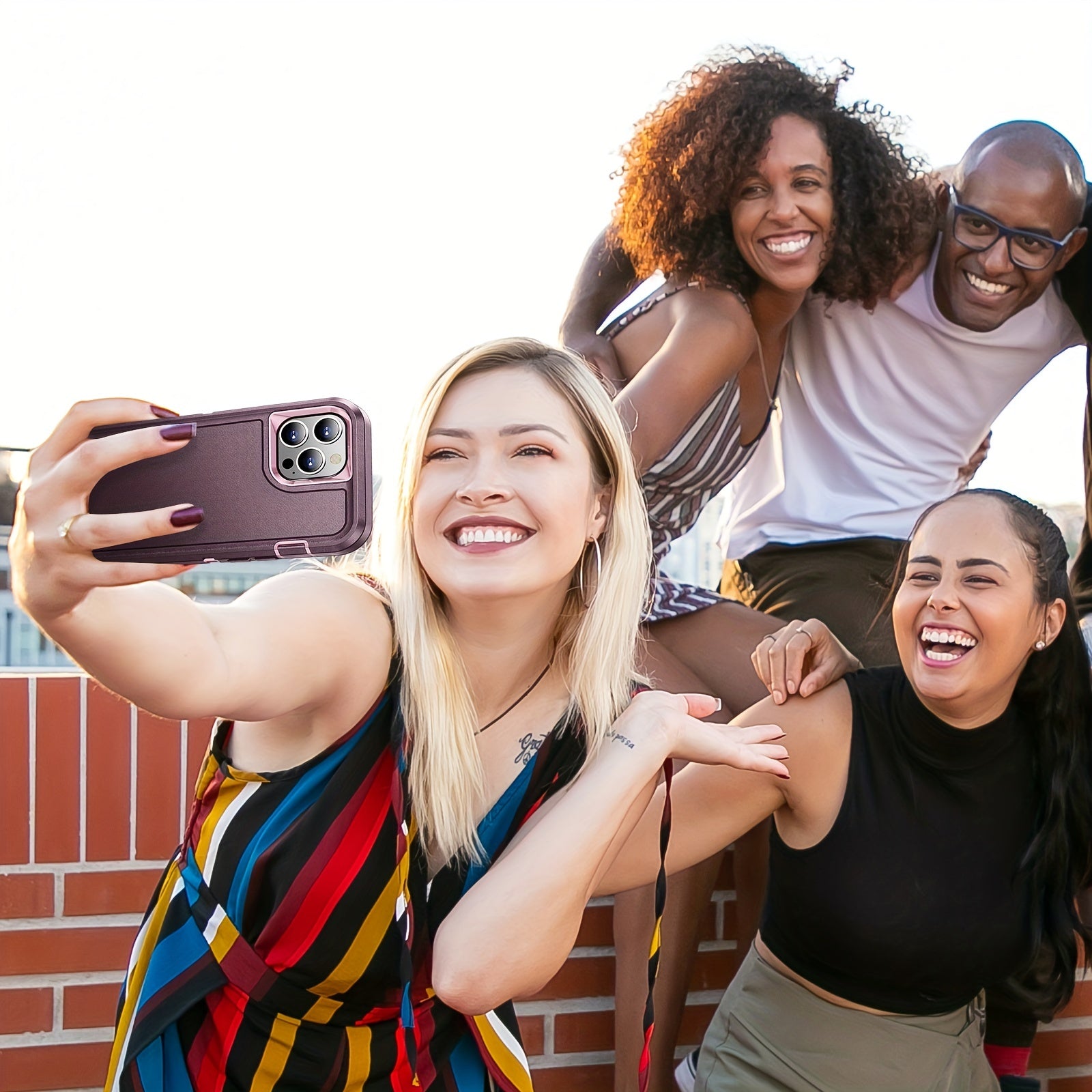 Shockproof TPU PC Phone Case for iPhone 14 13 12 8 with Air Cushion Protection