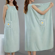 Kattalar uchun gul naqshli vanna sochiq va yubka to'plami, namlikka chidamli, tez quriydigan sauna sochiq