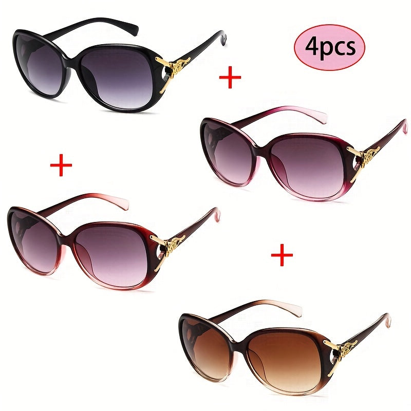 Set of Four Women's Fox Head Fashion Accessories Anti-Glare Driving Travel Stylish