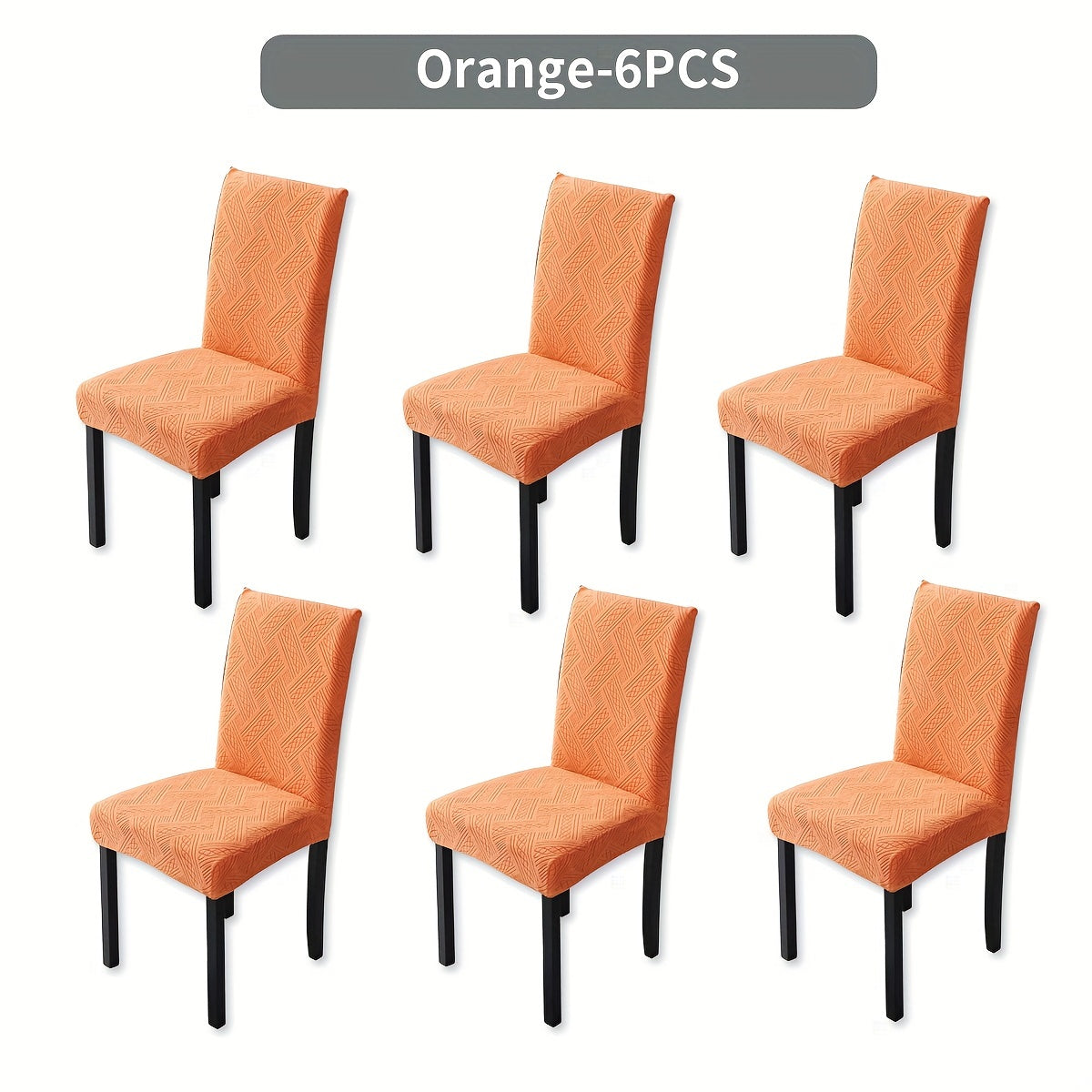 4/6pcs Bohemian Style Jacquard Chair Covers Removable Washable Polyester Spandex