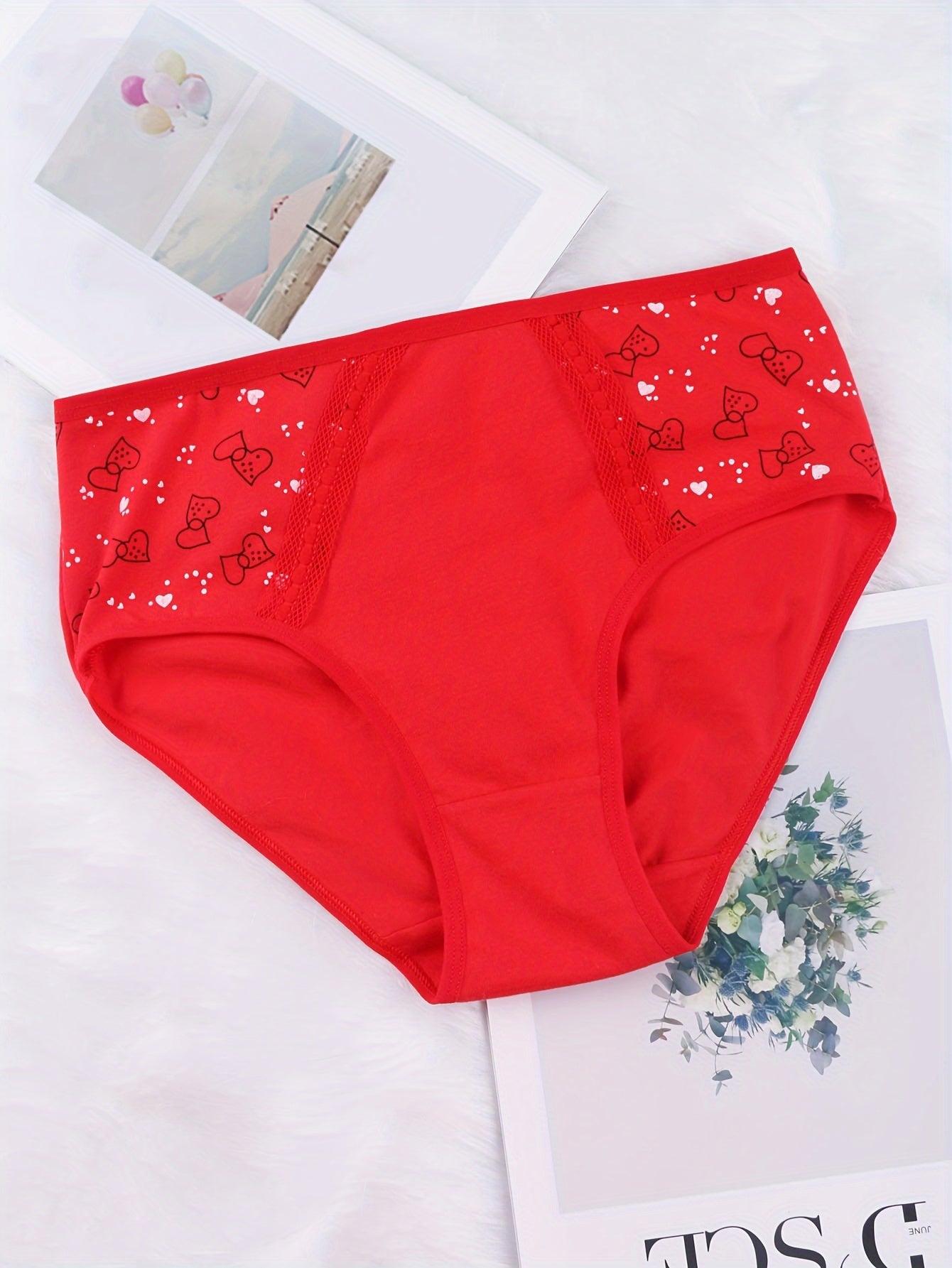 High Waist Print Briefs for Women Stretchy Breathable Intimates