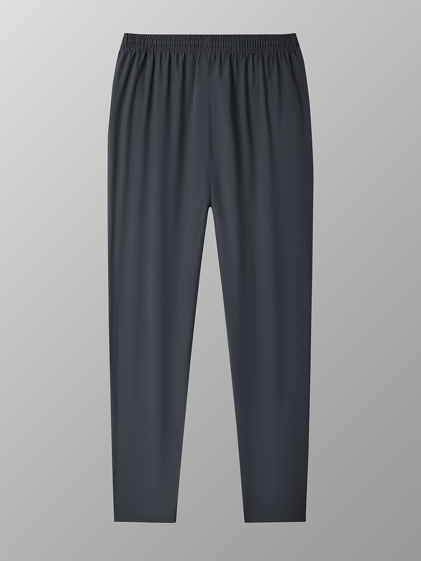 Pantalones jogger de poliéster azul marino y negro para hombre con bolsillos con cremallera, talla grande, primavera y verano