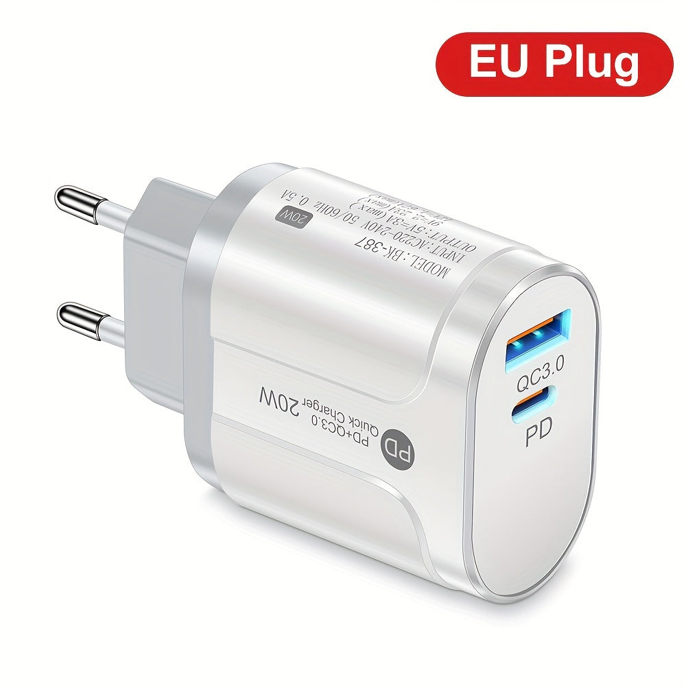 20W USB C Charger for iPhone 15/14/13/12 Fast Charging Travel Adapter with Quick Charge Plug
