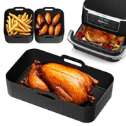Silicone Air Fryer Liners Set of 3 Non-Stick Baking Mats for Oven Steamer