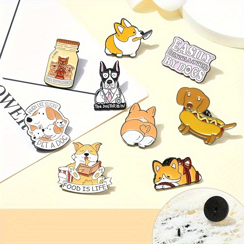 9 ta noaniq alloy it pinlari to'plami shlyapa, sumka va kiyim uchun minimalistik dizayn