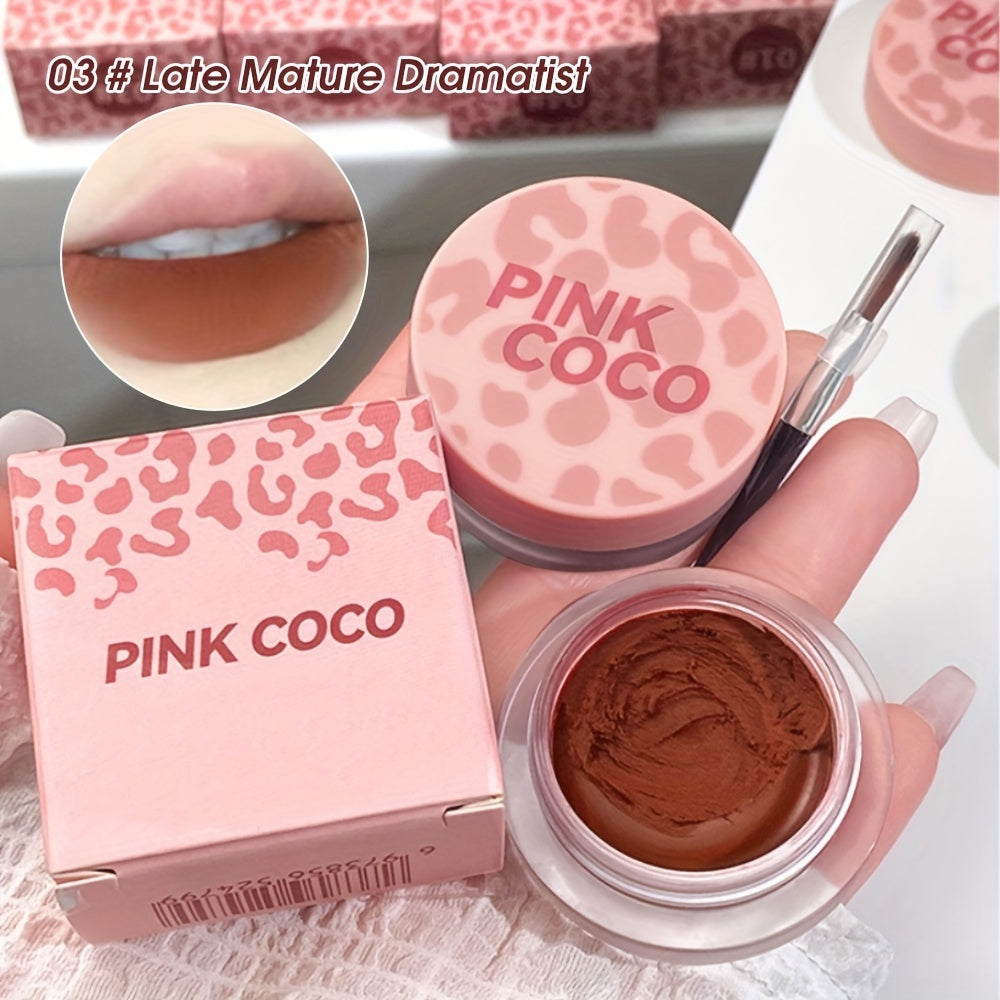 Women Soft Matte Milk Lip Balm with Built-in Lip Brush