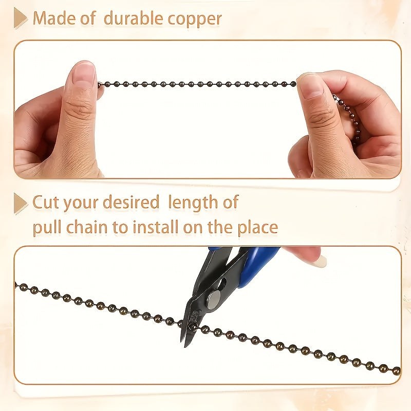 Набор из 2 антикварных металлических накладок в ретро-стиле с вентилятором и зиппером для лампочки, украшенными декоративными листьями и ламповыми украшениями, батарейки не требуются для удлинителя потолочного вентилятора.