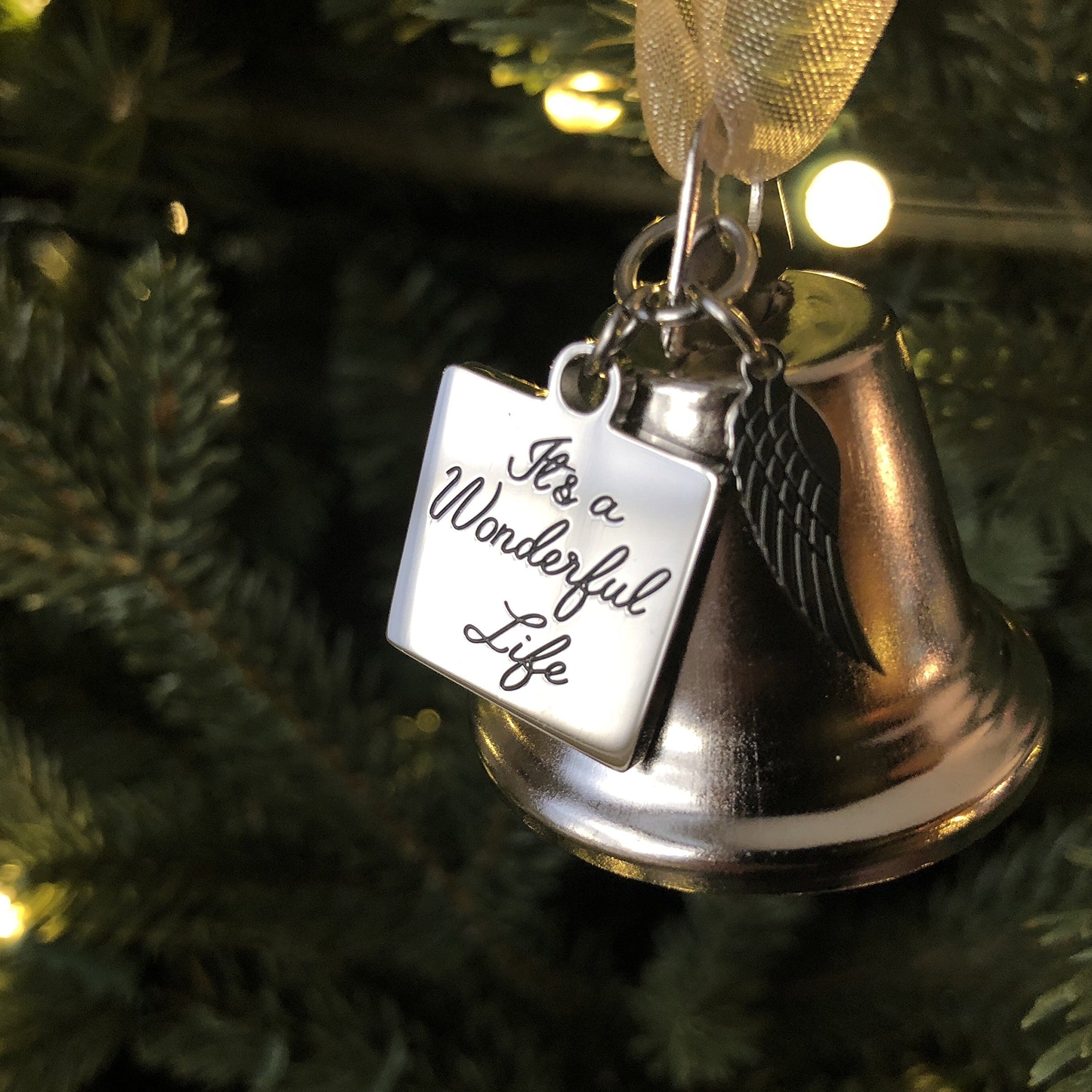 Angel Wing Wind Chime Bell for Christmas Tree and Outdoor Decor