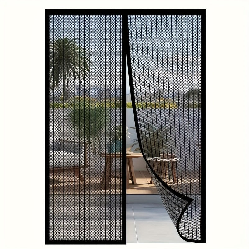 Magnetic Mesh Curtain for Insect and Mosquito Repellent Breathable Polyester for Bedroom Living Room Wardrobe