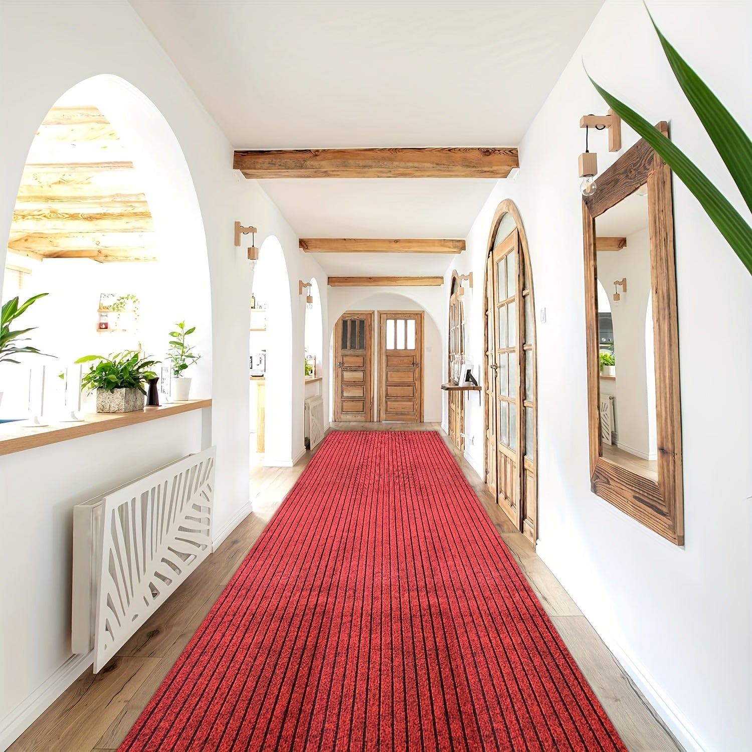 Non-Slip Waterproof Runner Rug for Indoor Outdoor High Traffic Hallways Decks