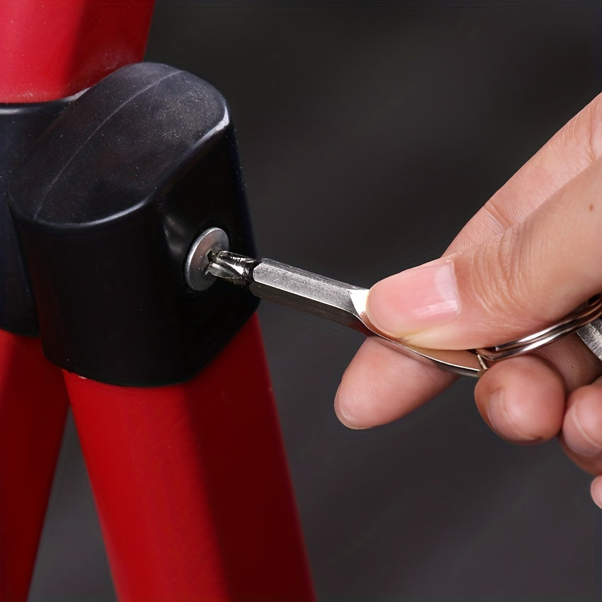 Мини-набор отверток в кармане с стальными крестовыми и плоскими головками, портативный инструмент для ремонта на ключе, для кемпинга на открытом воздухе, EDC