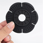 2pcs Matte Black Silicone Car Wiper Hole Covers Dustproof Windshield Guard