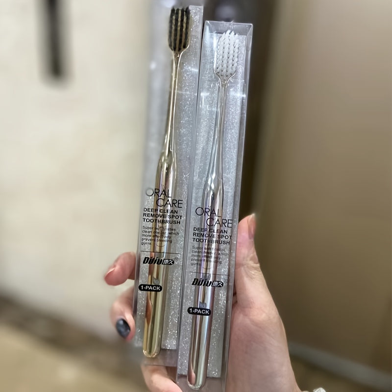 Luxury Soft Bristle Toothbrush Set for Adults with Sensitive Gums and Deep Cleaning