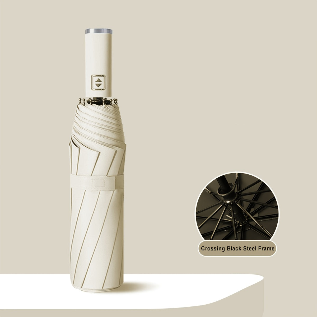 Avtomatik yig'iladigan soyabon, shamolga chidamli, UV himoyali, 10 tishli temir ramka, portativ sayohat uchun shiypon