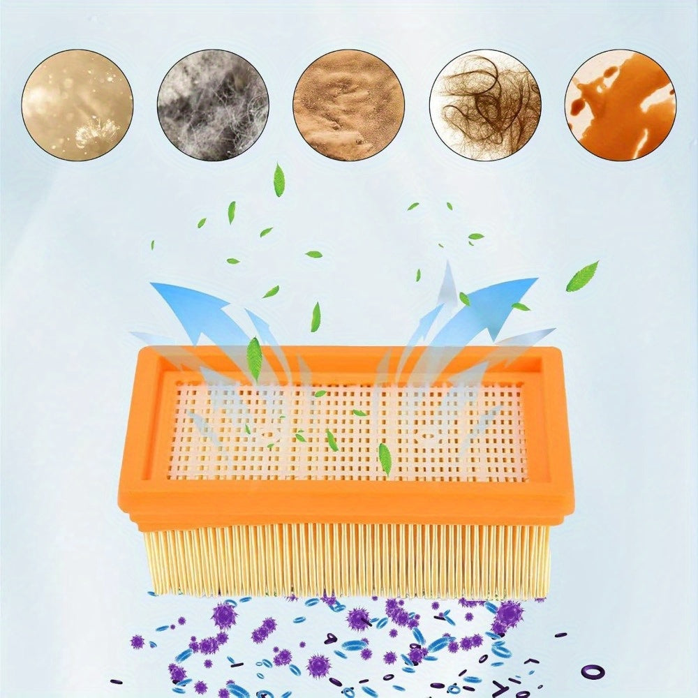 Vakum tozalash uchun 3 ta tekis filtrlash tarmog'i elementlari va kichik cho'tka bilan aksessuarlar