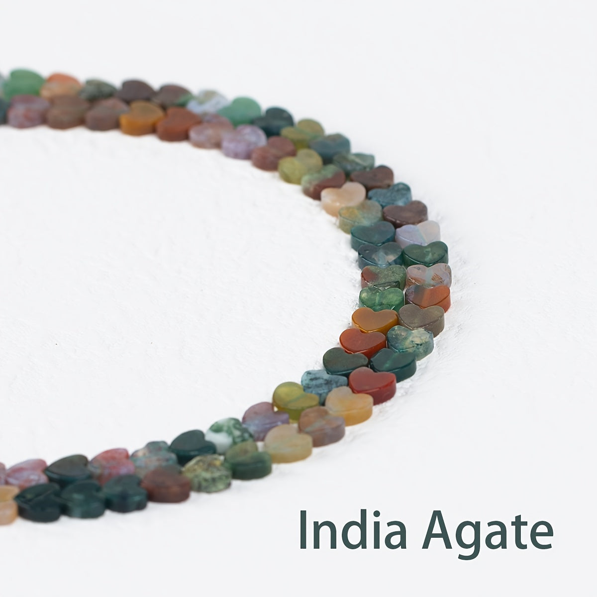 Juego de 20 cuentas de piedra natural con forma de corazón multicolor 6x2mm para hacer joyería