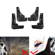Car Mud Flaps Set for Sedan Front and Rear Wheel Protection Durable Black