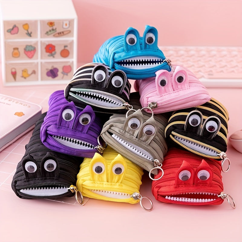 Cute Caterpillar Pencil Case with Large Capacity for Students and Makeup Storage