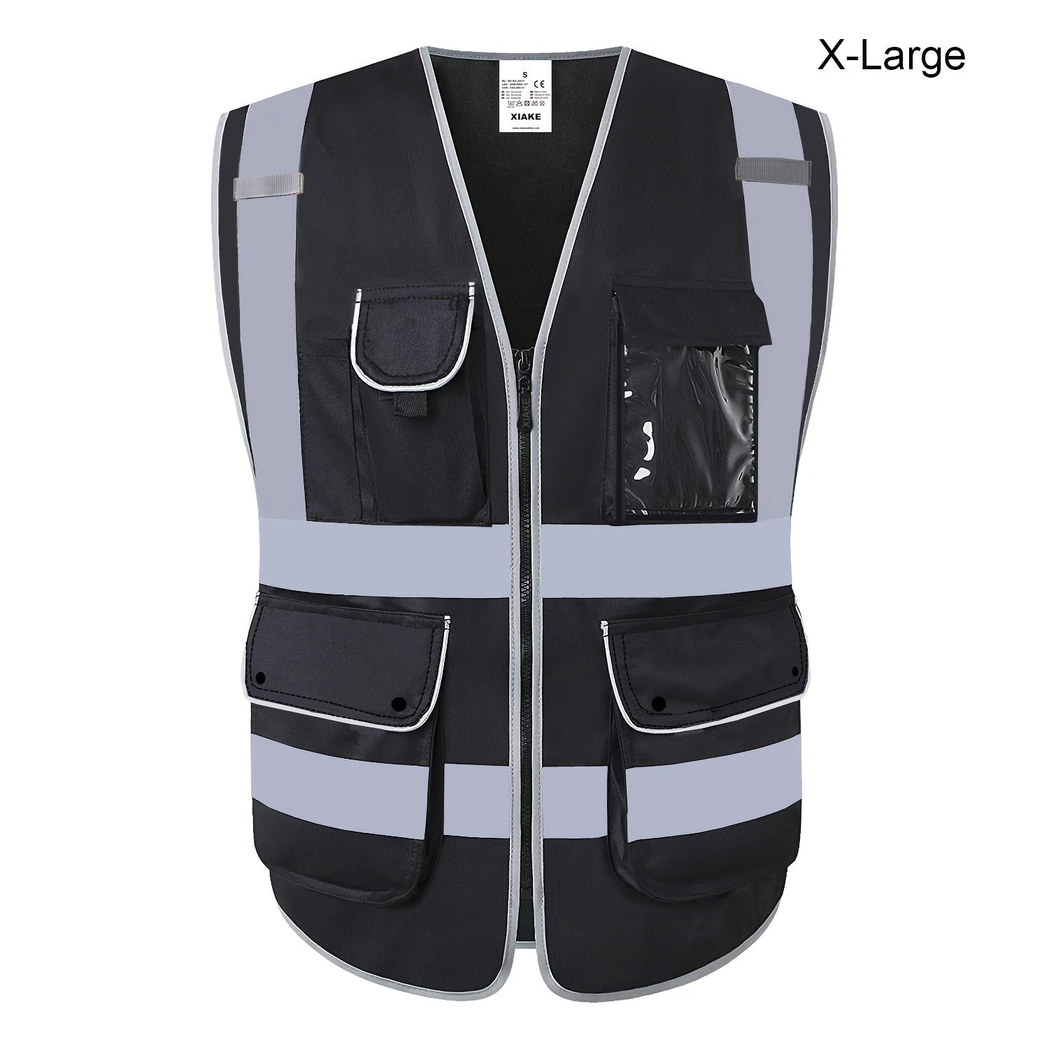 8 ta cho'ntak va fermuari bo'lgan ANSI/ISEA sertifikatlangan reflektiv xavfsizlik ko'ylagida xavfsiz va ko'rinadigan bo'ling.