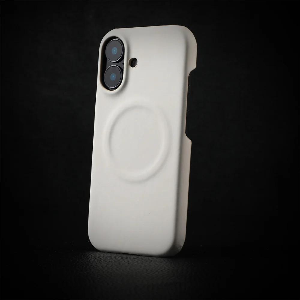 Magnetic Phone Cover for iPhone 12 Pro Max 13 14 15 16 Pro Max Wireless Faux Leather Charging