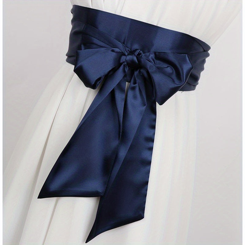 Женский сатиновый корсетный пояс с бантом, широкий пояс и детали корсета