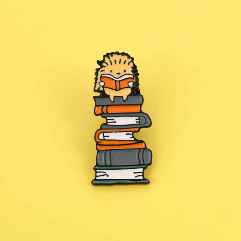 Набор из 4 брошей с мультяшными животными для девочек, украшения из эмалевого сплава