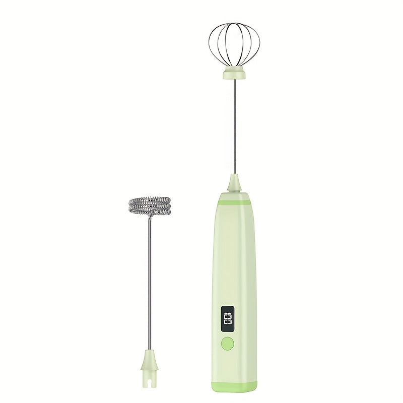 Electric Handheld Mixer with Digital Display 3-Speed Whisk for Eggs and Cream