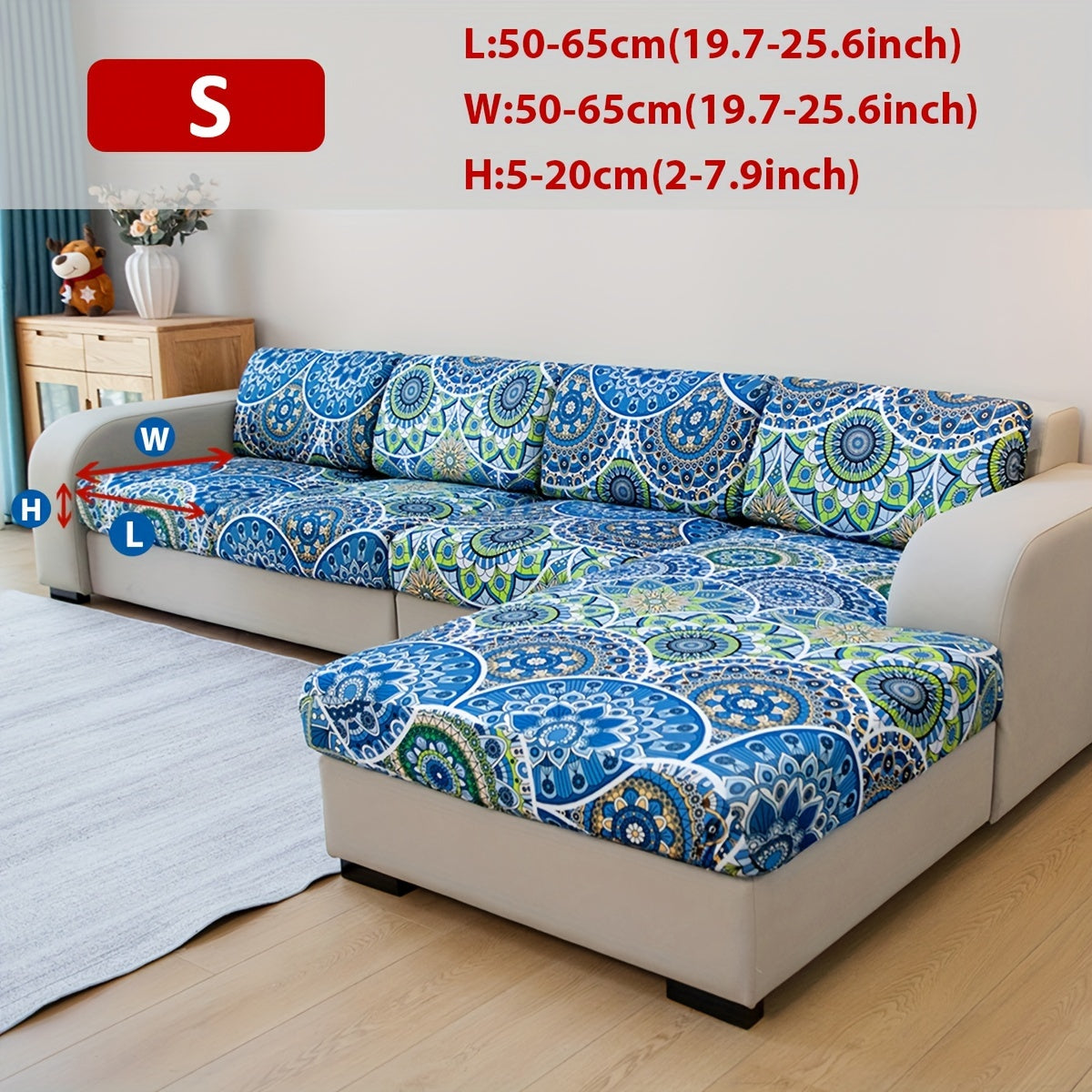 Bohemian Cushion Cover with Colorful Paisley Print for Living Room Sofas
