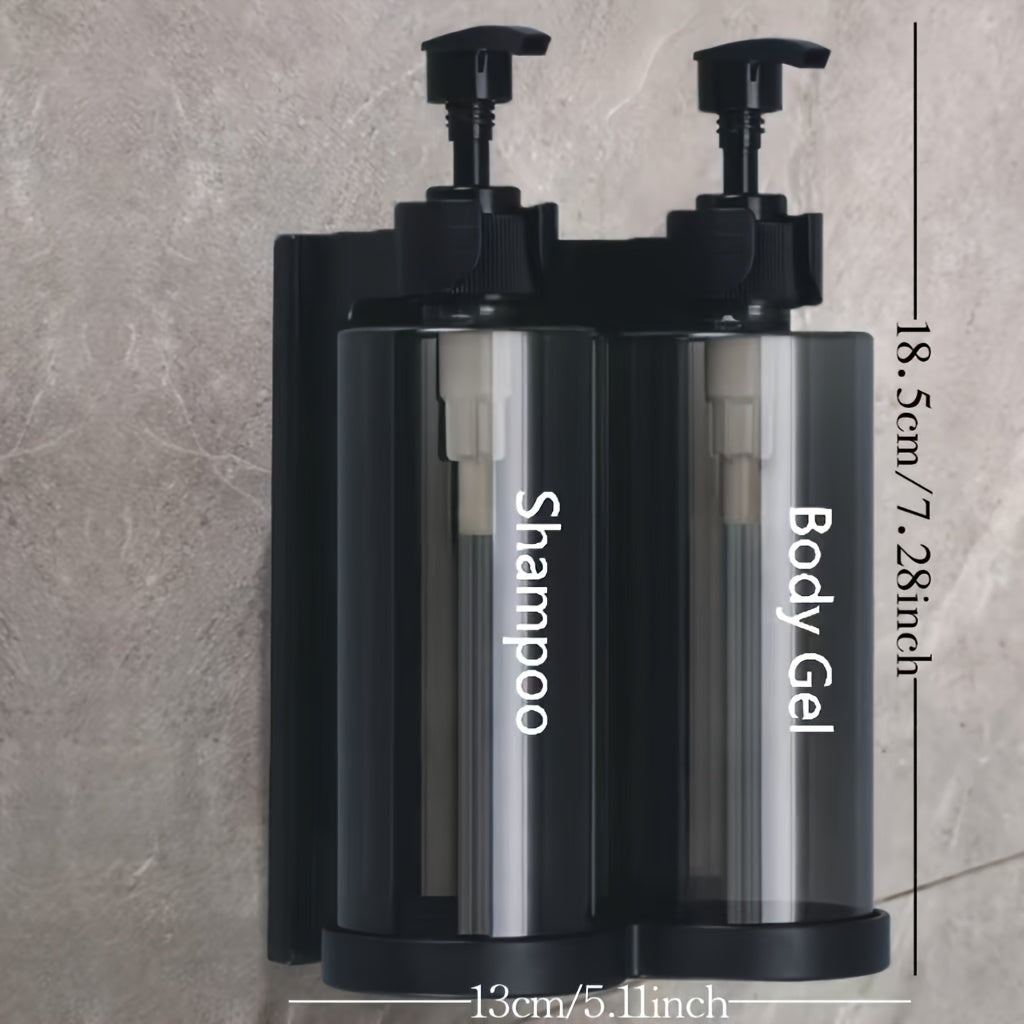Wall-Mounted Plastic Soap Dispenser for Hotel Bathrooms and Shower Storage
