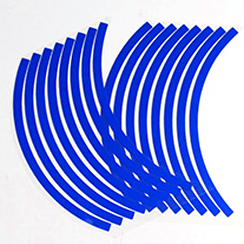 Mototsikl g'ildirak chetligi lenta yorituvchi decal universal 43-46cm kumush