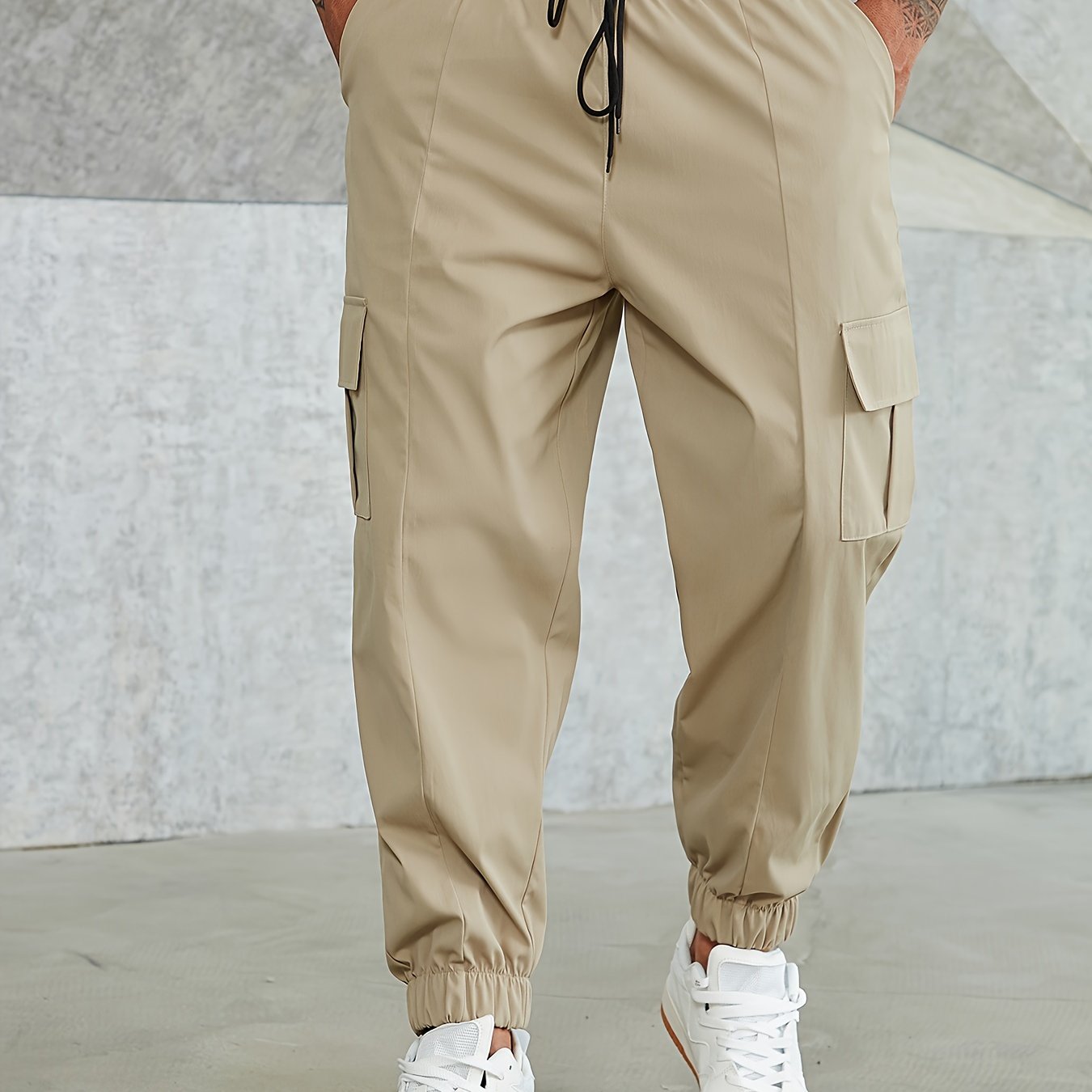 Plus Size Men's Cargo Pants Sports Outdoor All-Season Polyester
