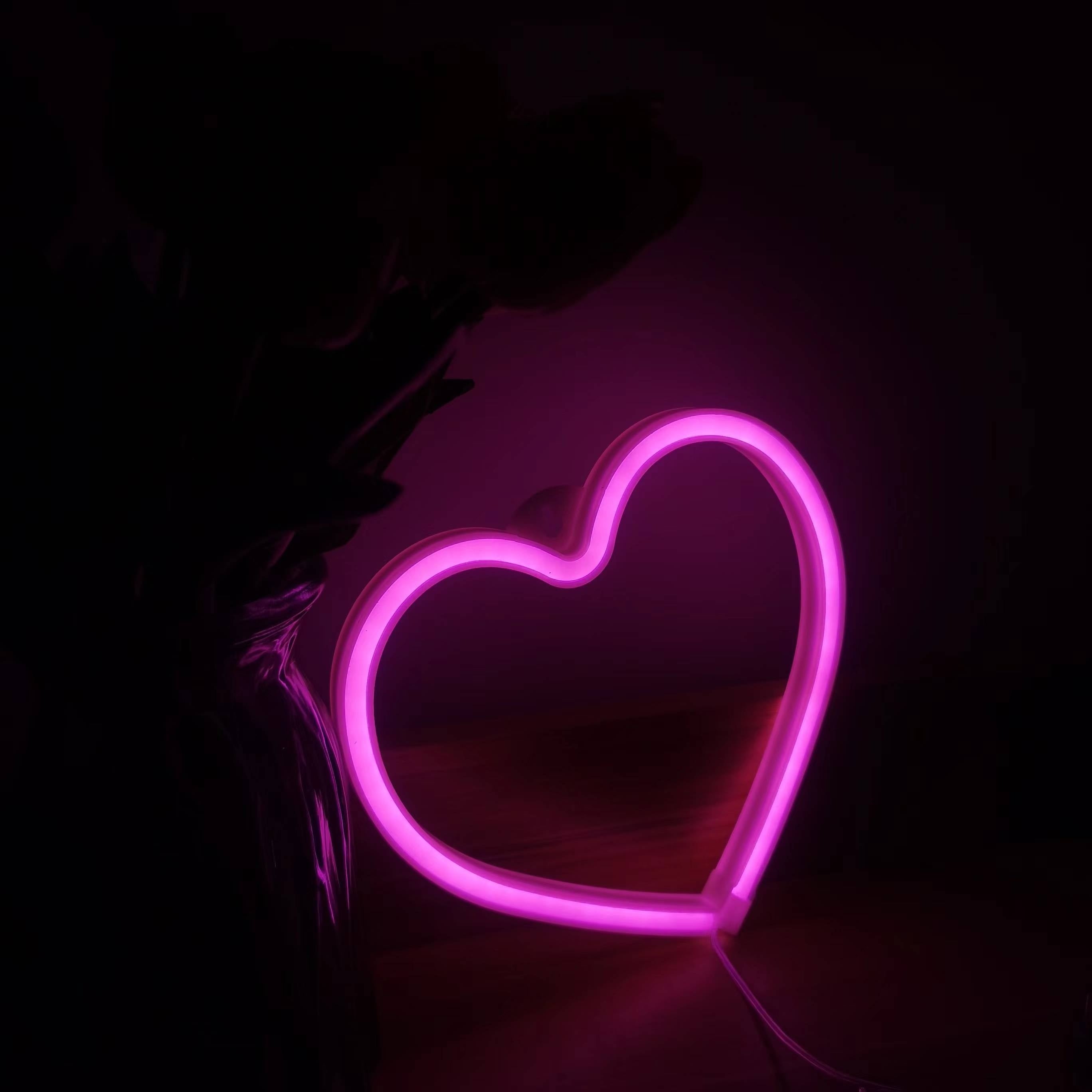 Yurak shaklidagi PhantasyStar neon chiroq, USB yoki batareya bilan ishlaydigan, 36V dekorativ lampalar uy uchun, 14-fevral, Otalar kuni, Onalar kuni, bahor yoki yoz uchun ideal sovg'a.