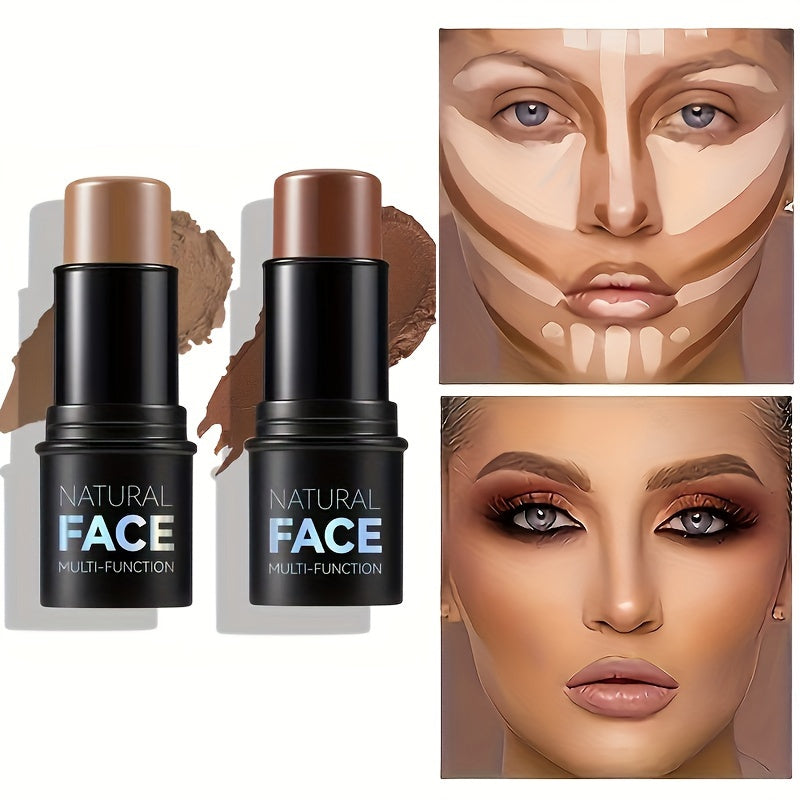 Women Contour Stick with Natural Blush Highlighter Concealer Makeup Kit
