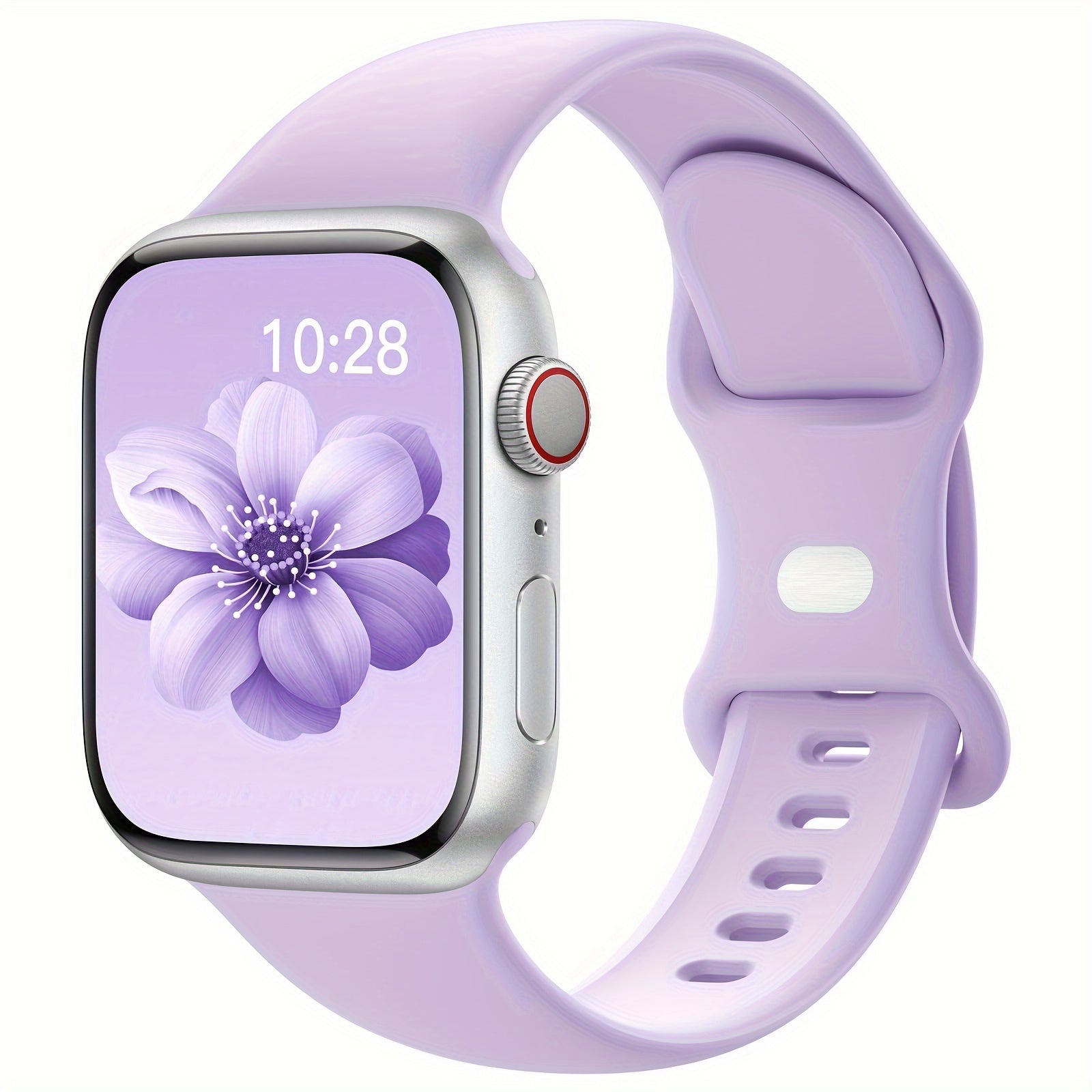 Silicone Waterproof Sweatproof Watch Band for Iwatch Series 9-1 38mm-49mm Butterfly Clasp Skin-Friendly
