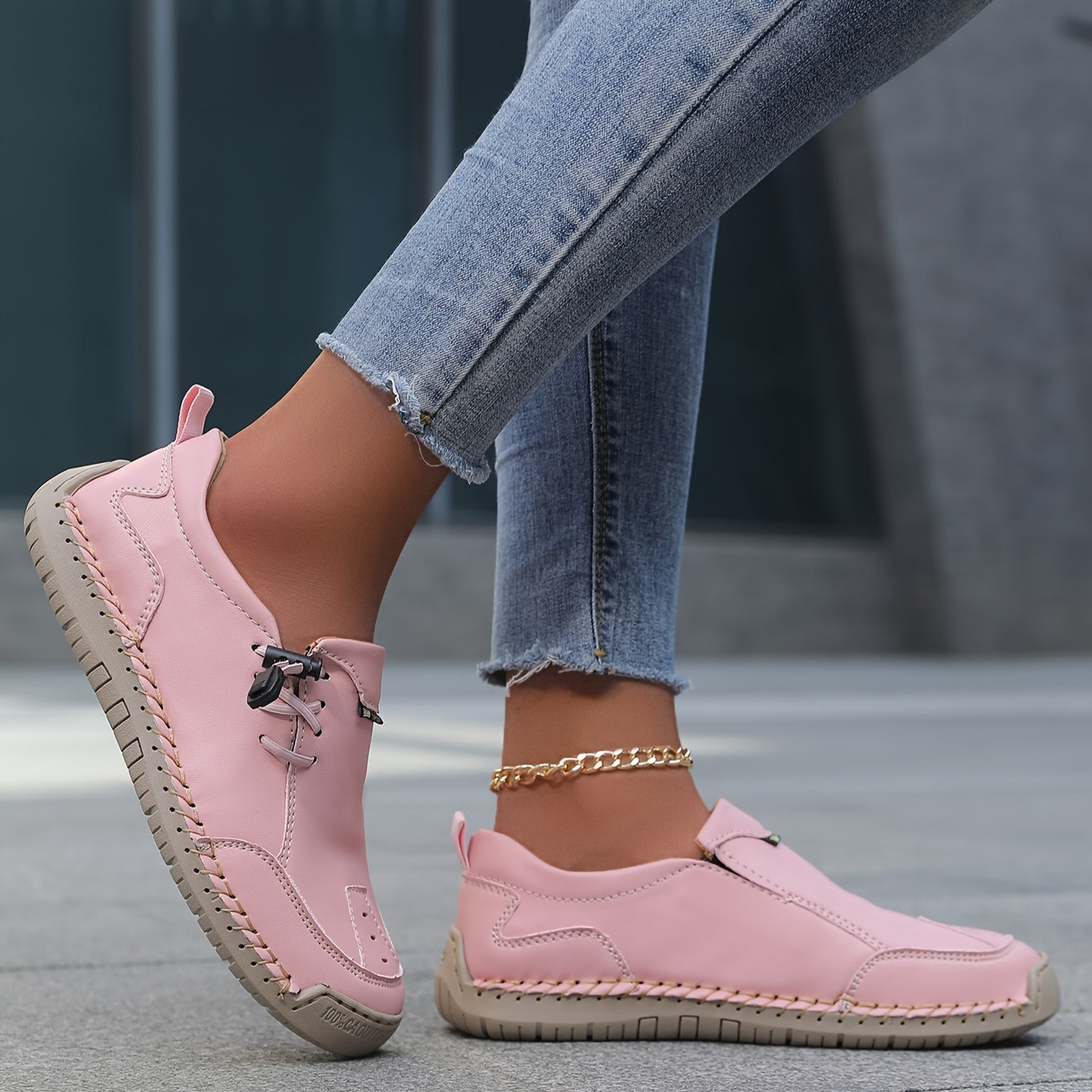 Zapatos de mujer tipo mocasín sintéticos con slip-on casual y borla