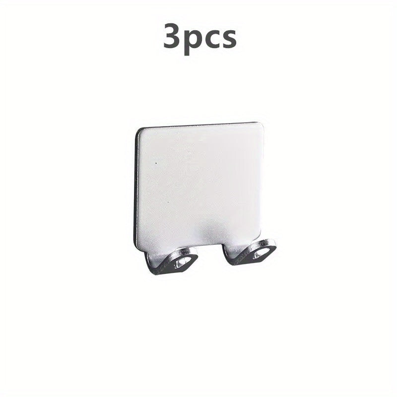 Organizador de almacenamiento para baño de aluminio espacial con soporte para rasuradora sin necesidad de perforar