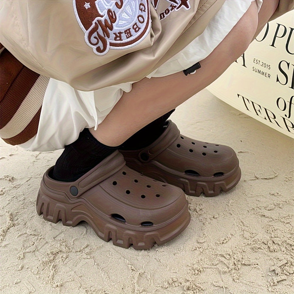 Women's Solid Color Mules & Clogs Breathable EVA Platform Slip-Ons